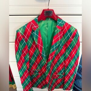 Men’s Christmas suit jacket. Size medium-40. Slim fit.